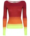 Gcds Colour-block Ribbed-knit Jumper In Multi