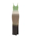 Gcds Ribbed-knit Maxi Dress In Multicolor