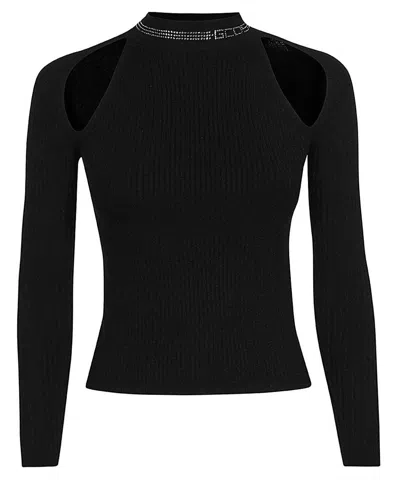 Gcds Ribbed Knit Top In Animal Print