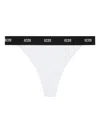 Gcds Ribbed Logo Thong In Black