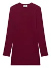 Gcds Ribbed Long-sleeve Dress In Animal Print