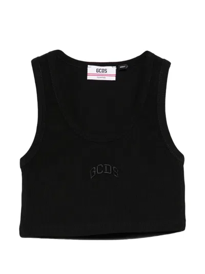 Gcds Ribbed Top In Black