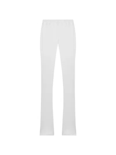 Gcds Ribbed-knit Leggings In White