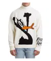 Gcds Roll-neck Sweater In White