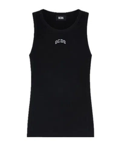 GCDS GCDS LOGO-EMBROIDERED SLEEVELESS TANK TOP