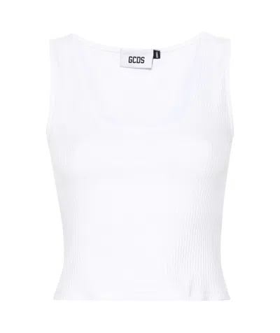 Gcds Round-necked Logo Vest In White