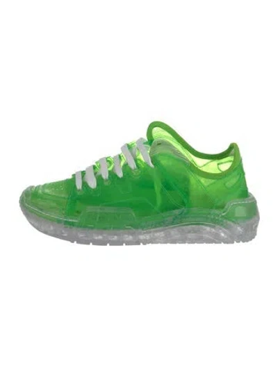 Pre-owned Gcds Rubber Athletic Sneakers In Green