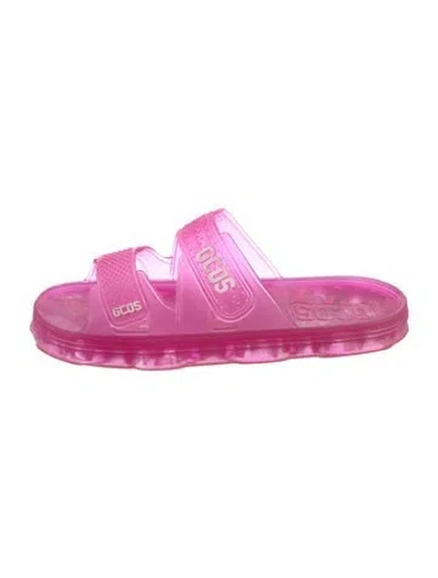 Pre-owned Gcds Rubber Slides In Pink