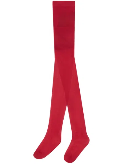 Gcds Semi-sheer Tights In Red
