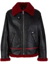 Gcds Shearling Jacket In Black