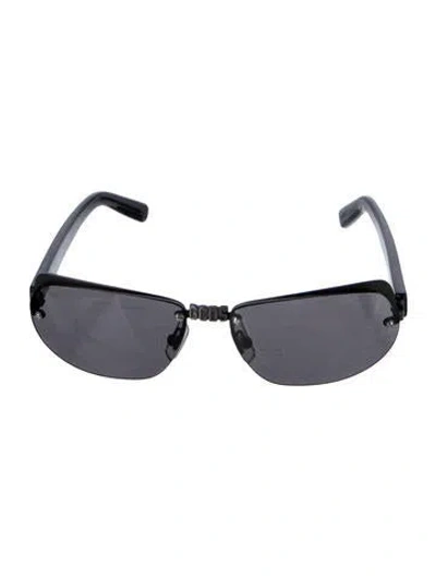 Pre-owned Gcds Shield Tinted Sunglasses In Black