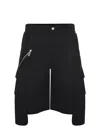 Gcds Black Cotton Bermuda Shorts