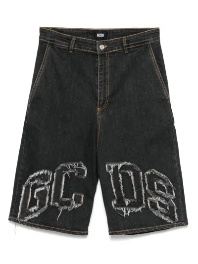 Gcds Kids'  Shorts With Logo Application In Black