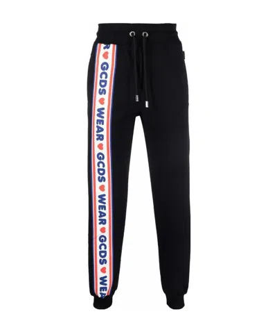 GCDS GCDS LOGO PRINTED DRAWSTRING TRACK PANTS