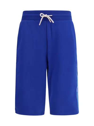 Gcds Side-stripe Sporty Bermuda Shorts In Blue
