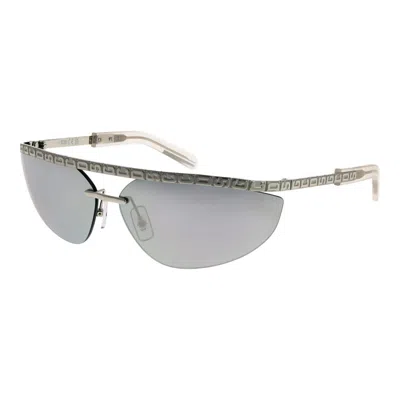 Gcds Silver Metal Sunglasses In Gray