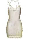 Gcds Sita Embellished Drops Mini Dress In Grün