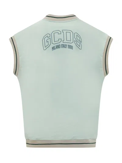 Gcds Sleeveless Logo Tank Top In Green Water/green
