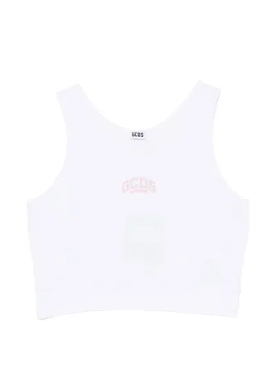 Gcds Kids' Sleeveless Top In White