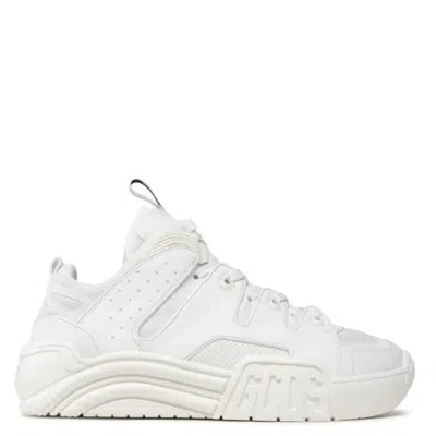 Gcds Slim Skate Lace-up Sneakers In White