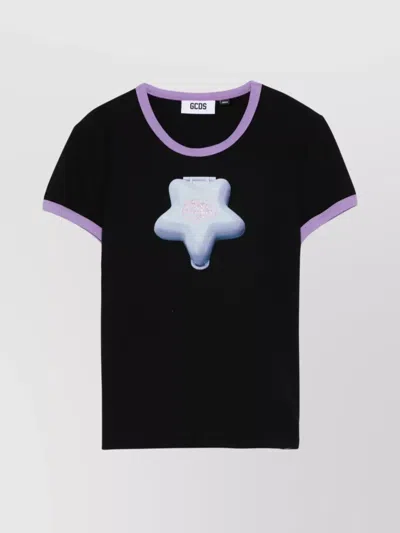 Gcds Slim T-shirt Glitter Pocket Polly