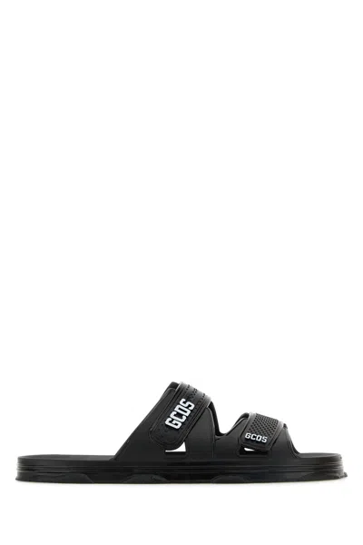 GCDS GCDS BLACK RUBBER GCDS SLIPPERS