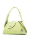 Gcds Comma Denim Small Bag In Green