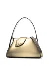 Gcds Small Comma Holographic Faux-leather Tote Bag In Green