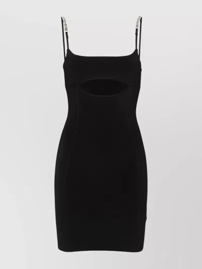 Gcds Sparkle Knit Mini Dress In Black