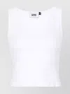 Gcds Sparkle Logo Crop Tank Top In White