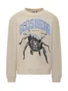 Gcds Spider-print Sweatshirt In Beige