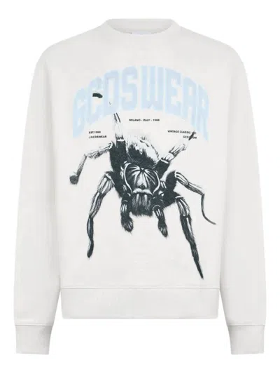 Gcds Spider-print Sweatshirt In Beige