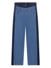Gcds Split-hem Panelled Denim In Blue