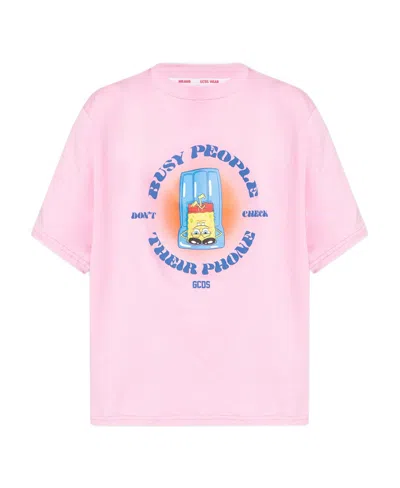 Gcds Spongebob Busy People T-shirt In Pink