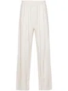 Gcds Embroidered-logo Track Pants In White