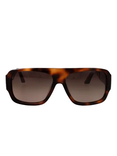 Gcds Square-frame Sunglasses In Brown