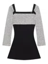 Gcds Square-neck Mini Dress (two-piece) In Black