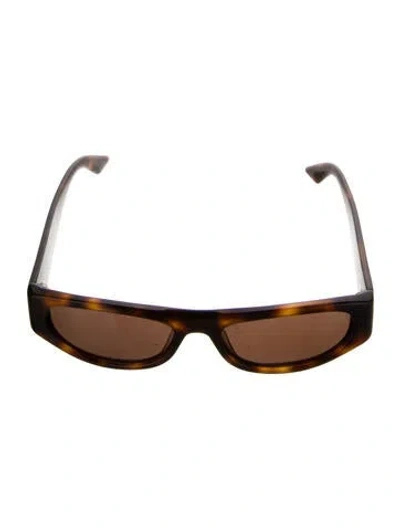 Pre-owned Gcds Square Tinted Sunglasses In Brown