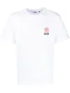 Gcds Star-patch Logo-print T-shirt In Weiss