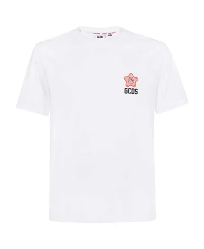GCDS STAR-PATCH LOGO-PRINT T-SHIRT