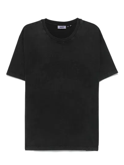 Gcds Stone Washed T-shirt In Black