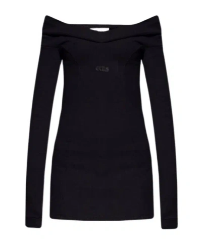 Gcds Strapless Dress In Black