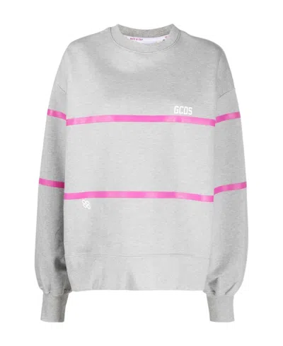 GCDS STRIPE-DETAILED SWEATSHIRT