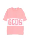 Gcds Stripe T-shirt In Pink