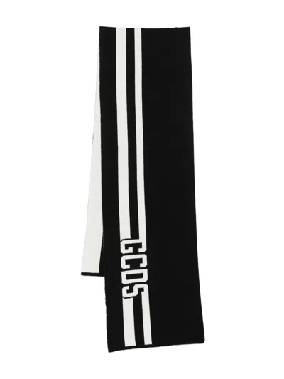 GCDS STRIPED COTTON SCARF