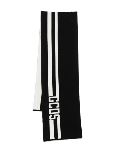 GCDS STRIPED COTTON SCARF