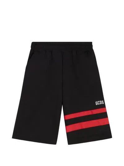 Gcds Striped Shorts In Black