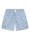 Gcds Pinstripe Shorts In Blue