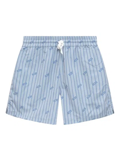 Gcds Striped Shorts In Blue