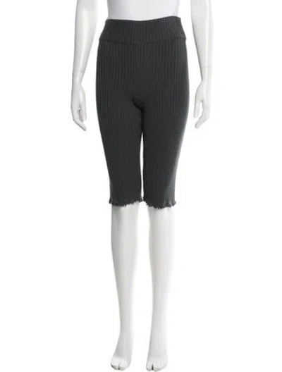 Pre-owned Gcds Striped Straight Leg Pants In Gray